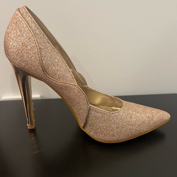 GOLD ROSE SPARKLY heels - Picture 2 of 4